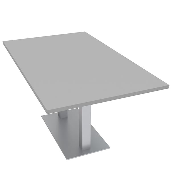 35.5 in W, 59.5 in L, 29 in H, Engineered Wood Top, Grey